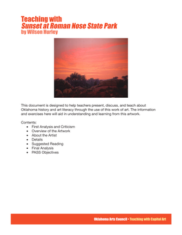 Teaching with Sunset at Roman Nose State Park by Wilson Hurley