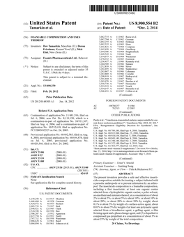 (12) United States Patent (10) Patent No.: US 8,900,554 B2 Tamarkin Et Al