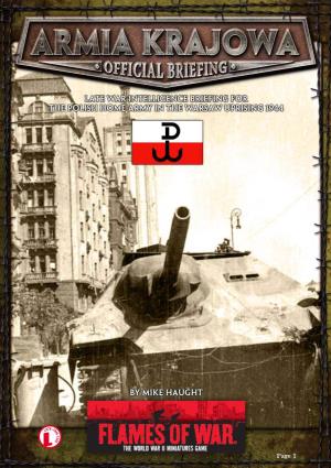 Page  the Warsaw Uprising the Warsaw Uprising Began on 1 August 1944 and Lasted for 63 Long Days