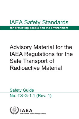 IAEA Safety Standards Advisory Material for the IAEA