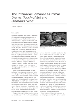 The Interracial Romance As Primal Drama: Touch of Evil and Diamond Head