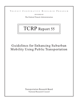 Guidelines for Enhancing Suburban Mobility Using Public Transportation