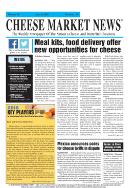 Meal Kits, Food Delivery Offer New Opportunities for Cheese