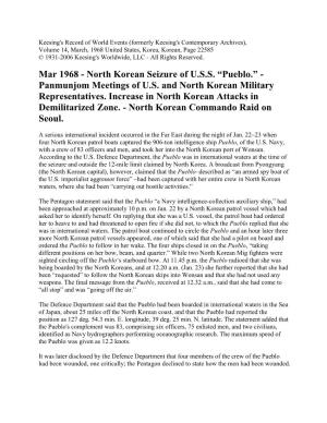Mar 1968 - North Korean Seizure of U.S.S