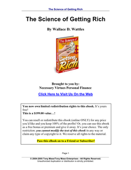 The Science of Getting Rich the Science of Getting Rich
