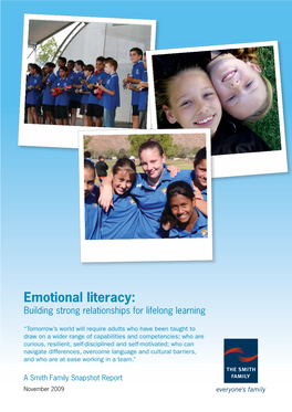 Emotional Literacy: Building Strong Relationships for Lifelong Learning