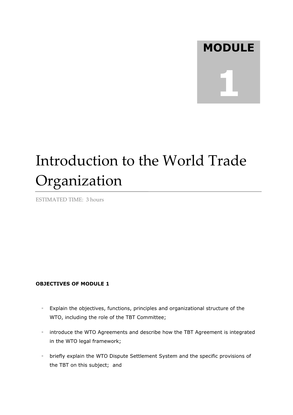 Technical Barriers to Trade in the WTO