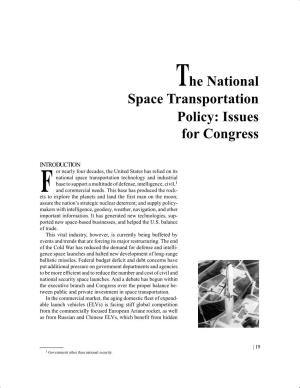 The National Space Transportation Policy: Issues for Congress 21
