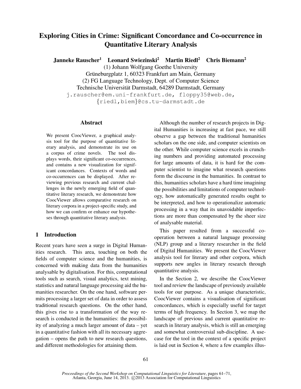 Significant Concordance and Co-Occurrence in Quantitative