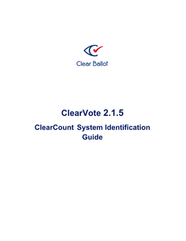 Clearcount System Identification Guide Clearcount System Identification Guide