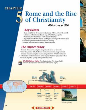 Chapter 5: Rome and the Rise of Christianity, 600 B.C.-A.D
