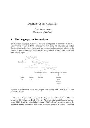 Loanwords in Hawaiian