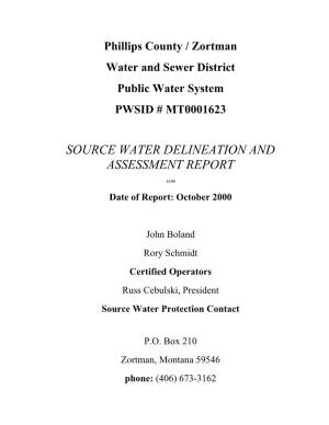 Phillips County / Zortman Source Water Delineation and Assessment