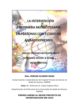 La Intervención Enfermera Musicoterapia En Personas Con Estado De Ánimo Depresivo