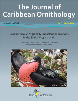 Seabird Surveys of Globally Important Populations in the British Virgin Islands