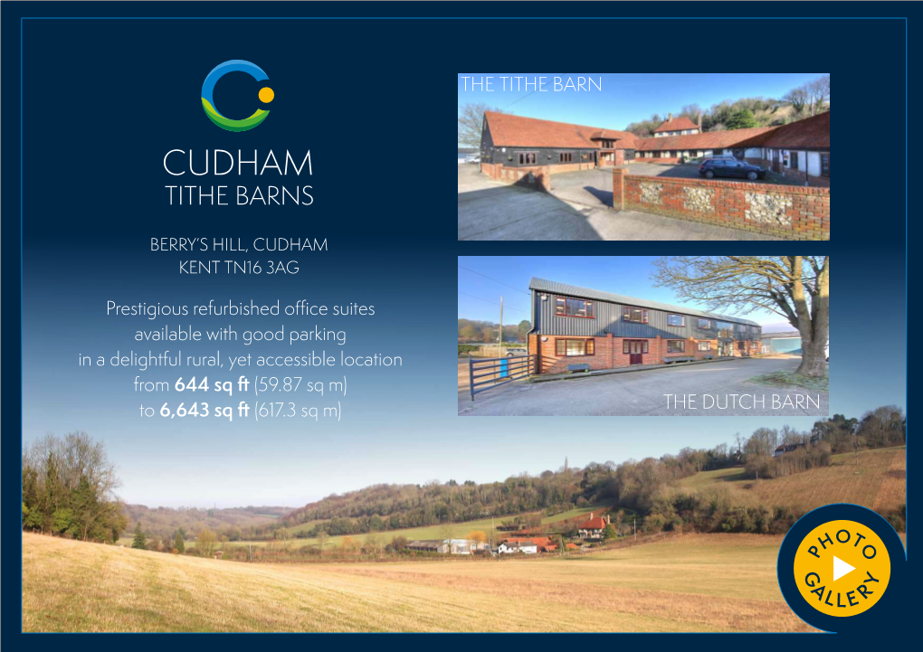 Cudham Tithe Barns Brochure 2020.Cdr