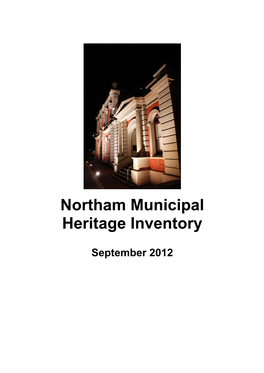 Municipal Heritage Inventory