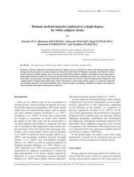 Human Skeletal Muscles Replaced to a High Degree by White Adipose Tissue