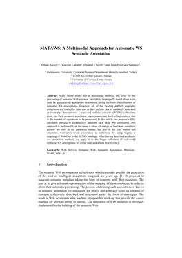 A Multimodal Approach for Automatic WS Semantic Annotation