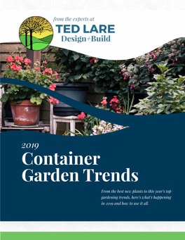 2019 Container Garden Trends