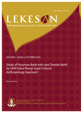 Study of Pasuruan Batik with Jawi Temple Motif by UKM Sekar Wangi Sejati Cultural Anthropology Approach