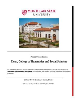 Dean, College of Humanities and Social Sciences