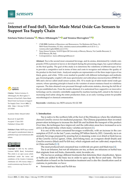 Tailor-Made Metal Oxide Gas Sensors to Support Tea Supply Chain