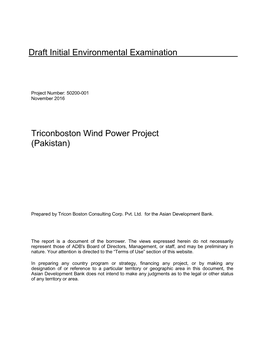 Draft Initial Environmental Examination Triconboston Wind