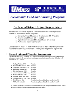 Bachelor of Science Degree Requirements