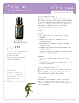 Eucalyptus Essential Oil Is Enjoyed for Its Fresh, Clean Aroma
