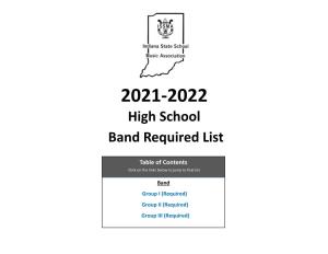 High School Band Required List