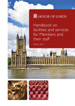 Handbook on Facilities and Services for Members and Their Staff March 2013