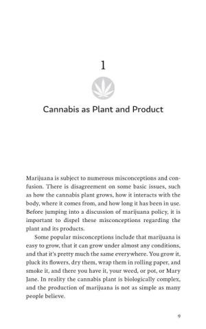 Cannabis As Plant and Product