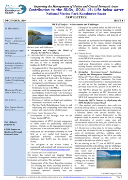 National Marine Park Karaburun-Sazan NEWSLETTER DECEMBER 2019 ISSUE 8 MCPA2 Project – Achievements and Challenges