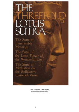 The Threefold Lotus Sutra Translated by Bunno Kato