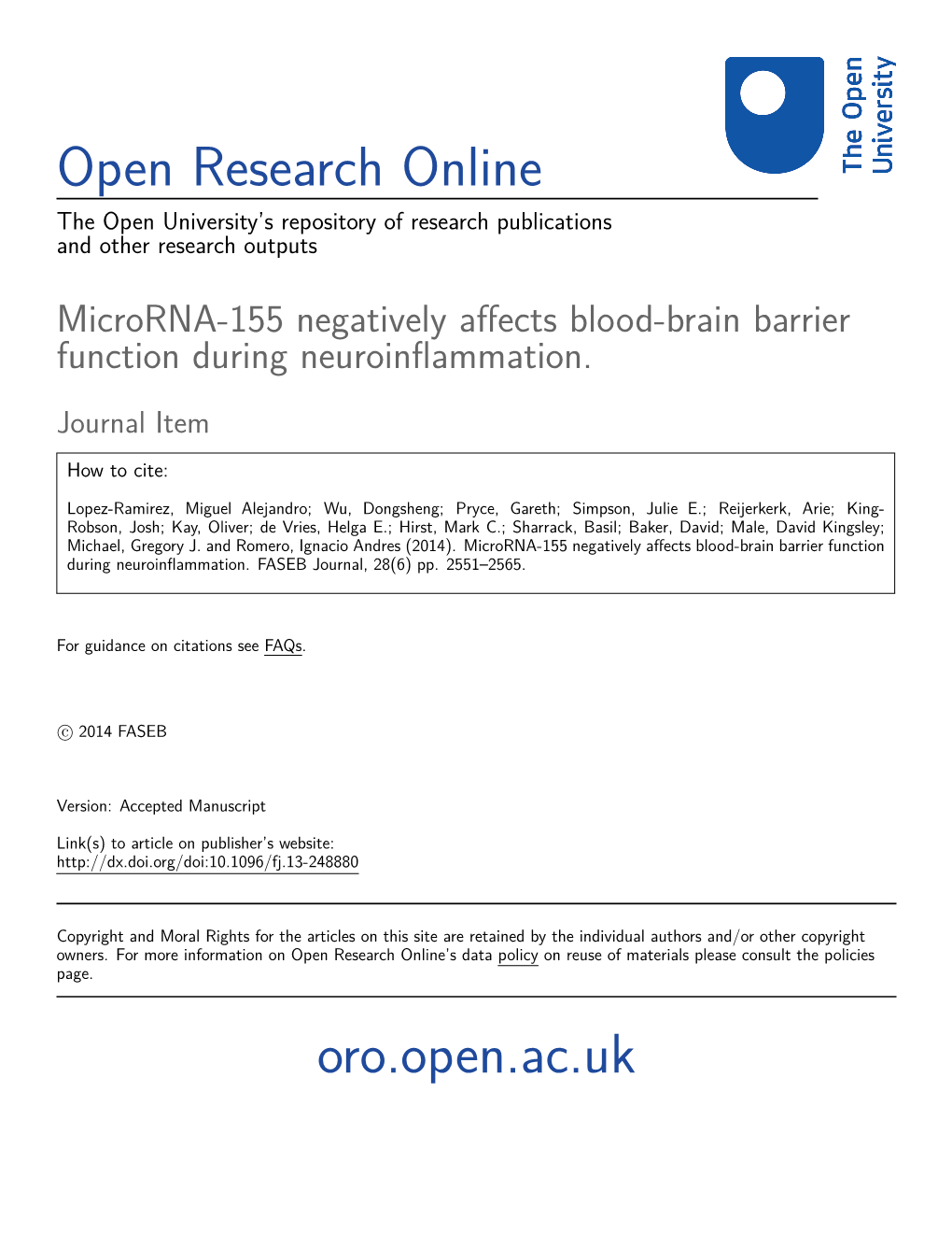 Open Research Online Oro.Open.Ac.Uk