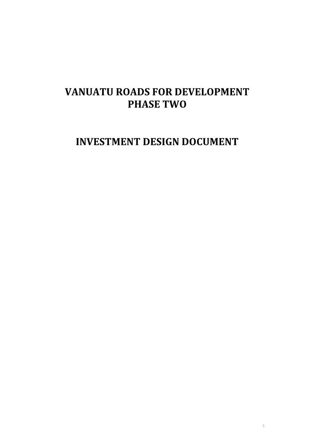 Vanuatu Roads for Development Phase Two