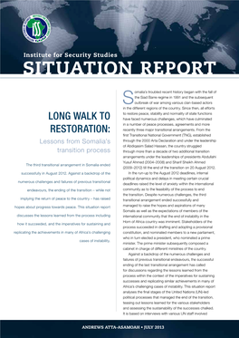 SITUATION REPORT • July 2013