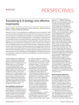 Translating IL-6 Biology Into Effective Treatments
