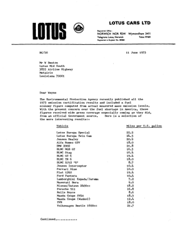 Lotus Cars Ltd