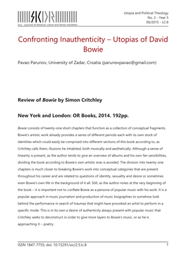 Confronting Inauthenticity – Utopias of David Bowie