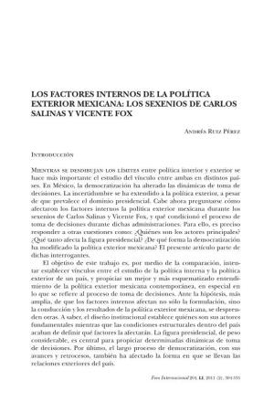 Los Sexenios De Carlos Salinas Y Vicente Fox