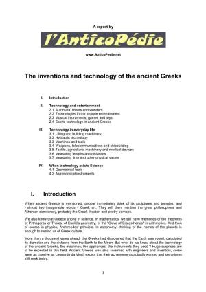 The Inventions and Technology of the Ancient Greeks