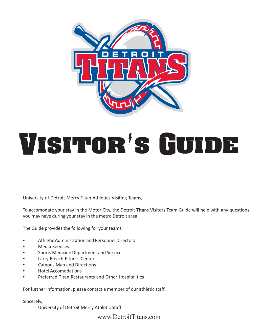 Visitor's Guide