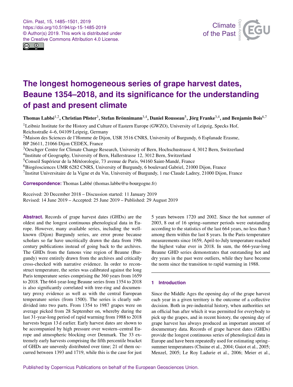 Article Published by Chuine Et Series Al