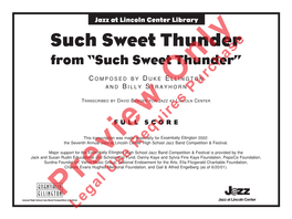 Such Sweet Thunder from “Such Sweet Thunder”