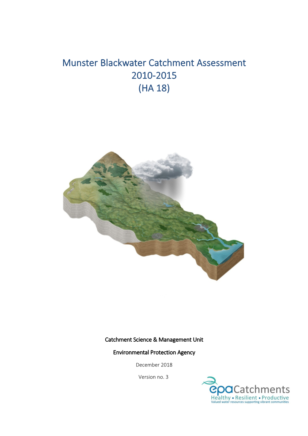 Munster Blackwater Catchment Assessment 2010-2015 (HA 18)