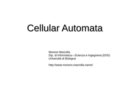 Cellular Automataautomata