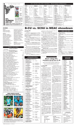 B-CU Vs. SCSU in MEAC Showdown