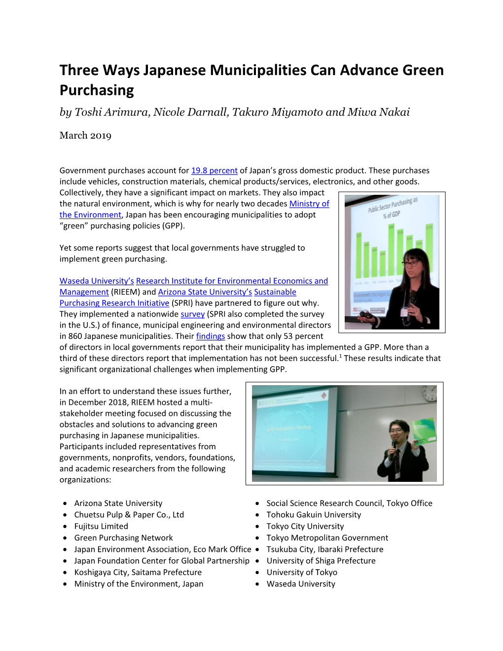 Three Ways Japanese Municipalities Can Advance Green Purchasing by Toshi Arimura, Nicole Darnall, Takuro Miyamoto and Miwa Nakai